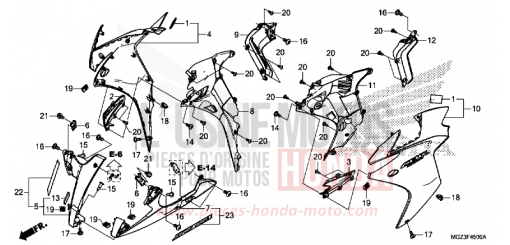 MITTLERER WINDLAUF CBR500RAD de 2013